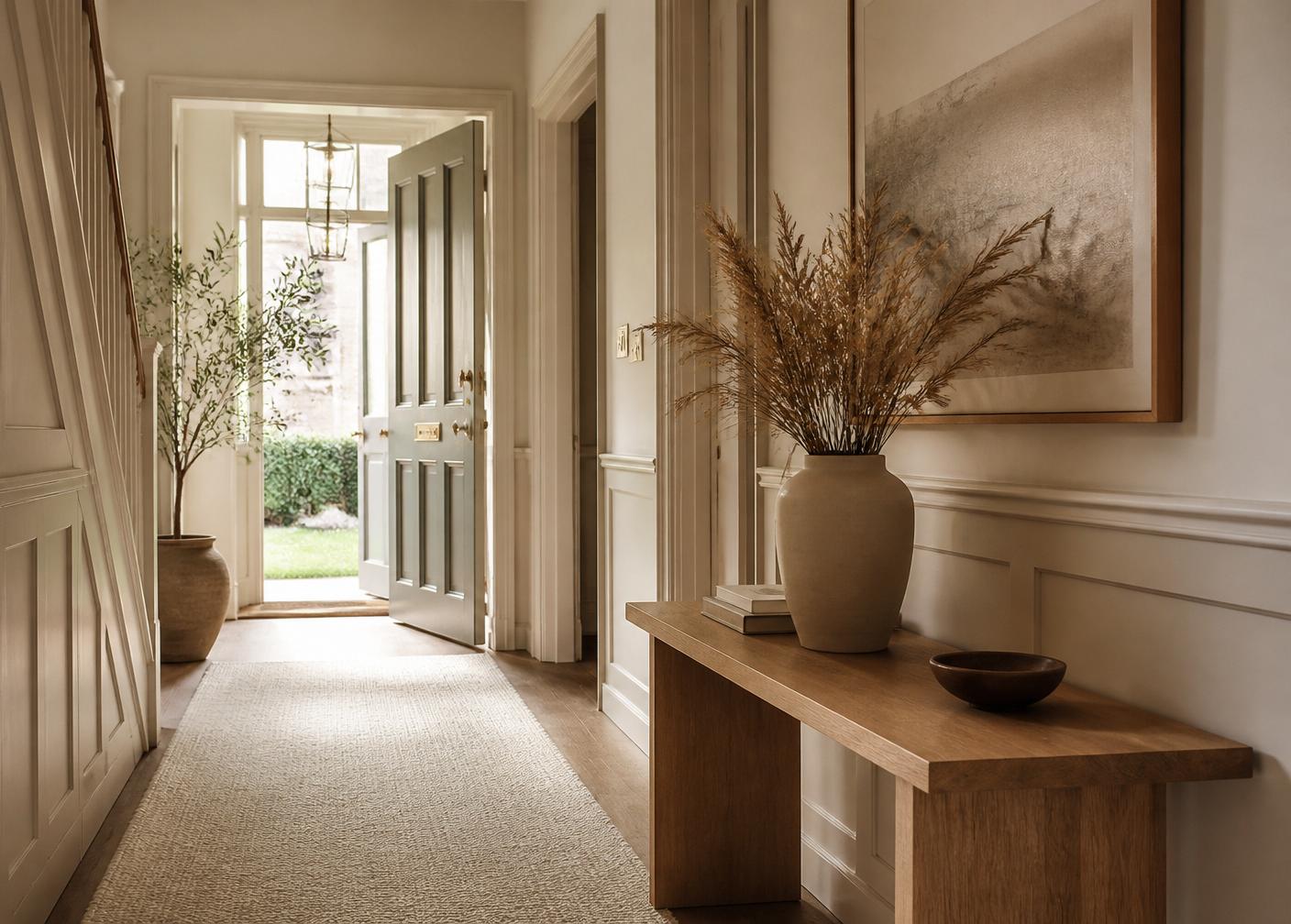 A warm, welcoming hallway in a period home